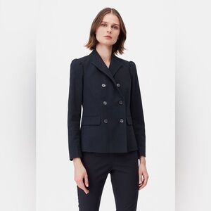Rebecca Taylor tailored double breasted black blazer